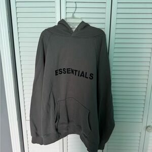 Essentials Gray Sweatshirt Relaxed Fit Hoodie